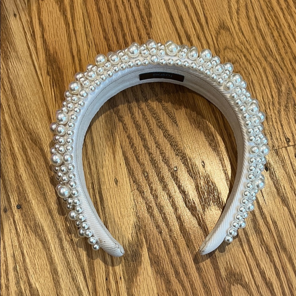 Tasha Pearl Embellished Headband - White